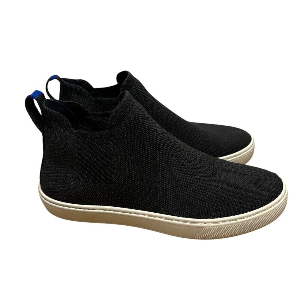 Rothys Chelsea Boot Sneaker Womens Size 7.5 Black Pull On Comfy Travel